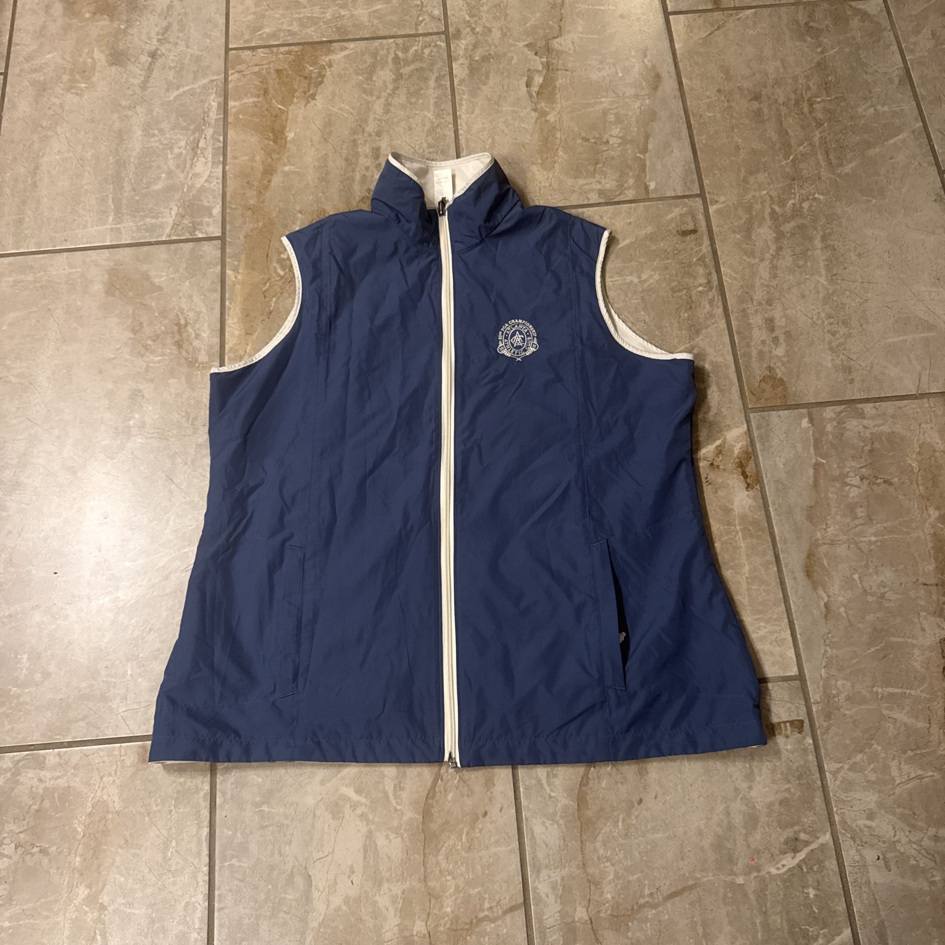 Pga Championship Golf Club Navy Blue Full Zip Vest